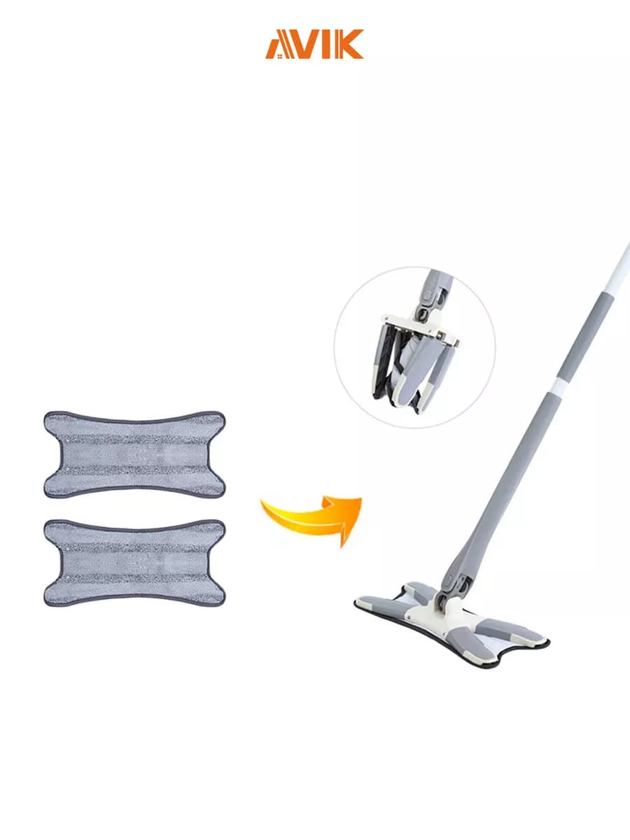 Сменная микрофибровая насадка для швабры (2 шт.)