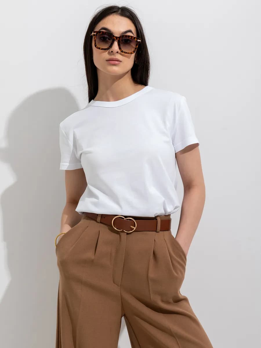 Футболка белая однотонная хлопок 100%