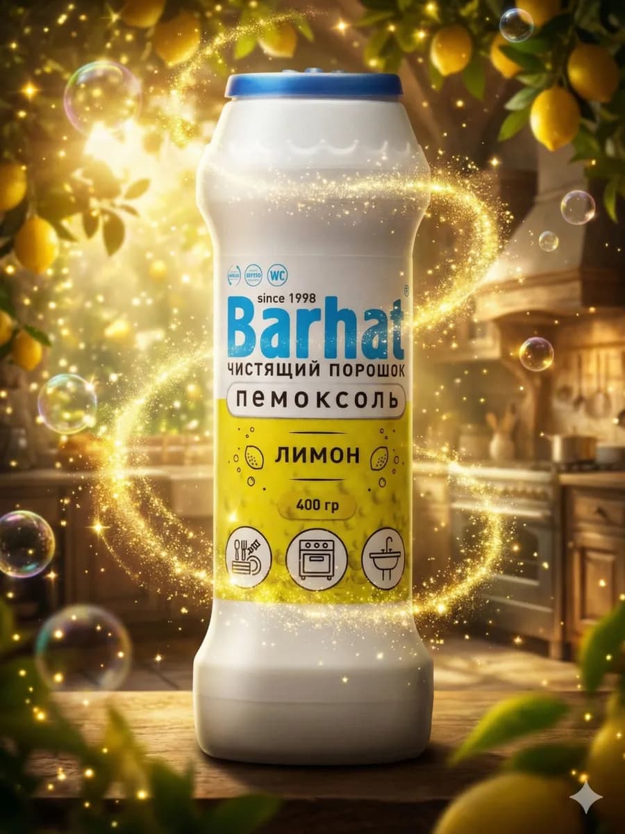 Порошок чистящий "Бархат Пемоксоль" лимон 400г