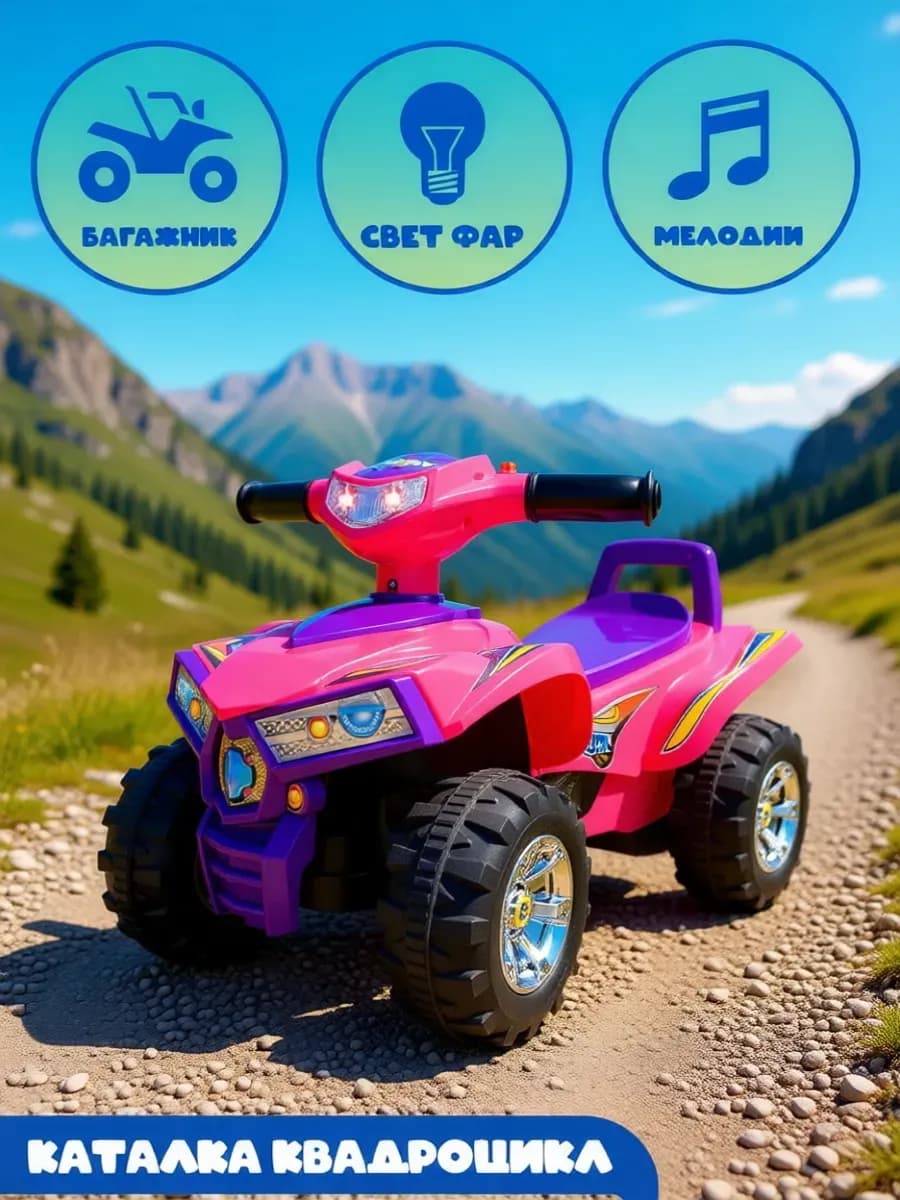 Каталка квадроцикл со светом и звуком