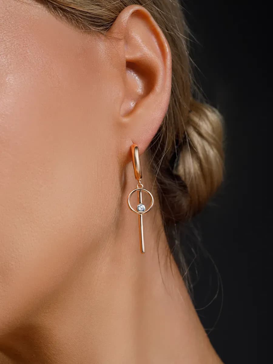 Серьги ключик длинные бижутерия - фото 1