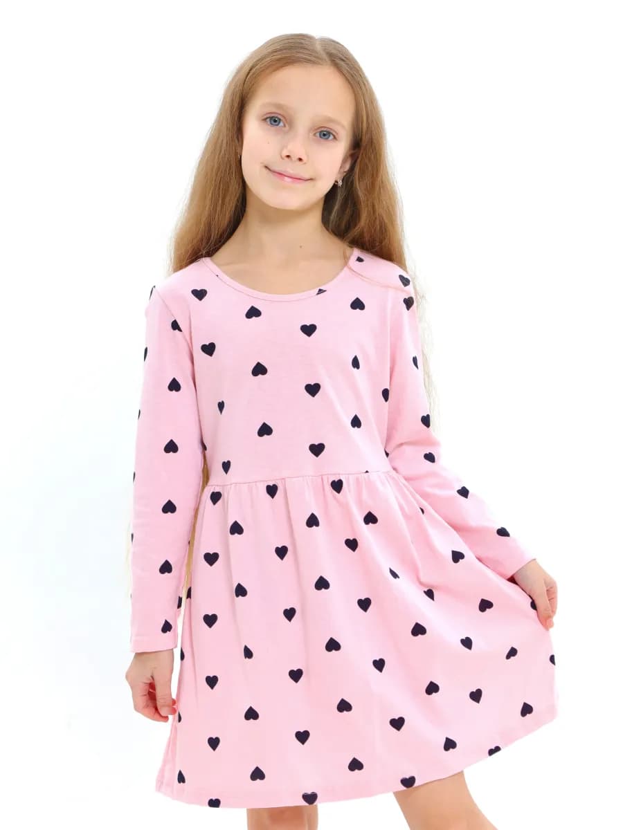 Платье для девочки с длинным рукавом в сад и школу