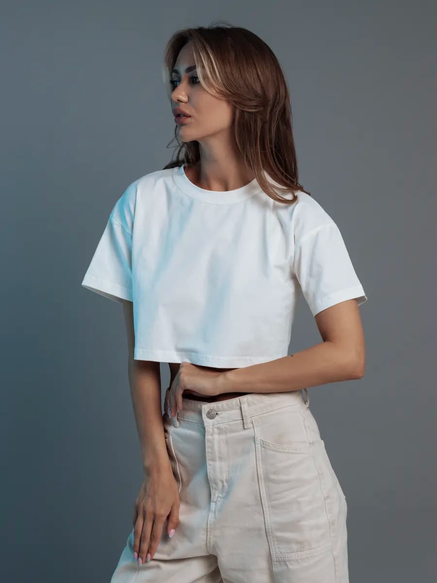 Футболка укороченная женская