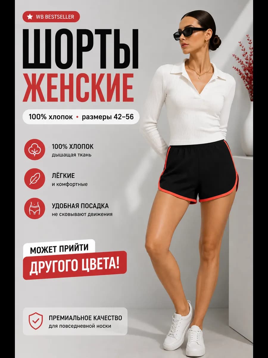 Шорты летние домашние спортивные трикотажные для дома