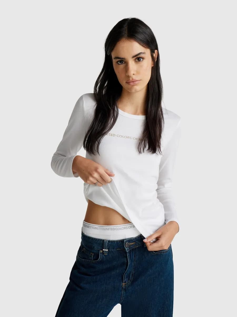 Лонгслив женский облегающий