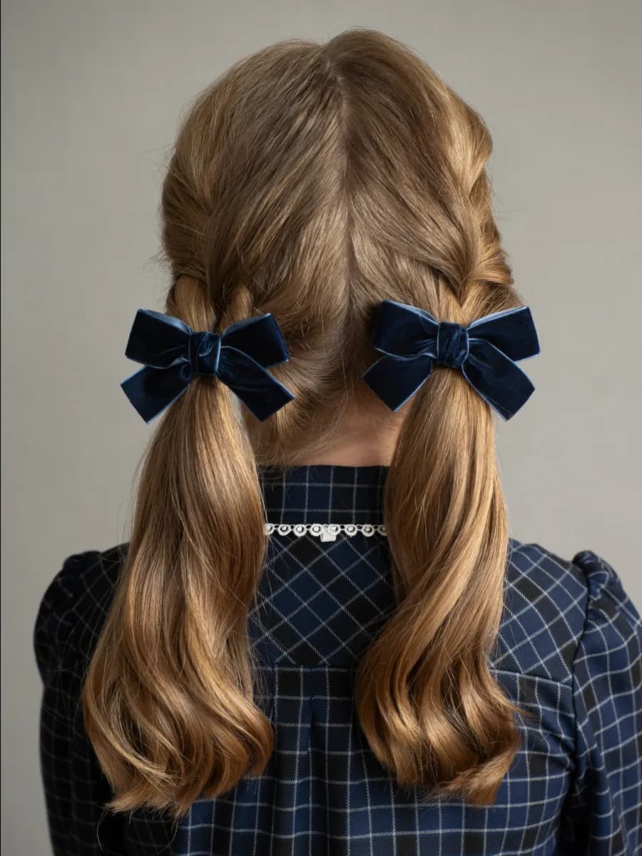 Бантики для волос новогодние