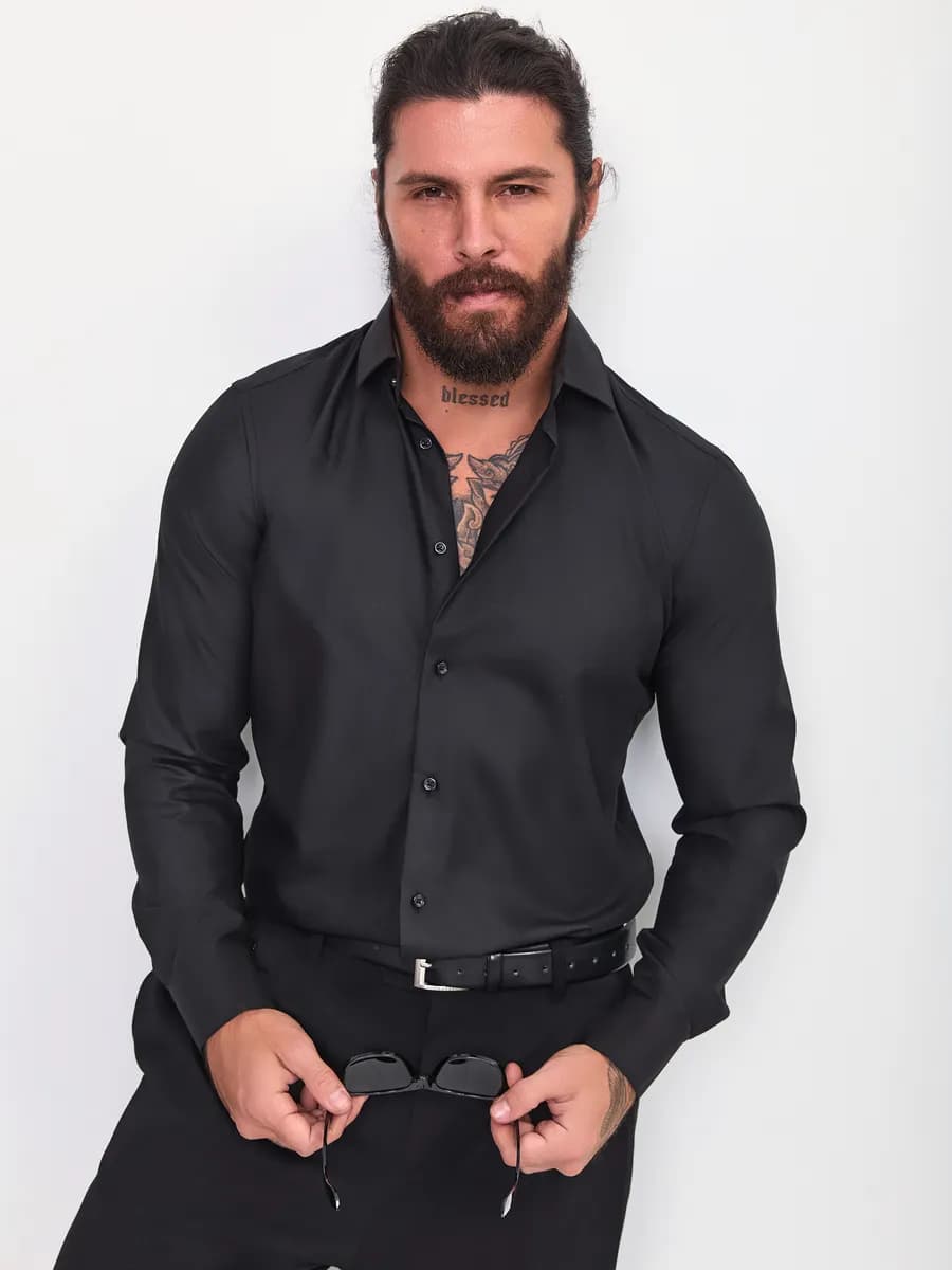 Рубашка классическая нарядная модал