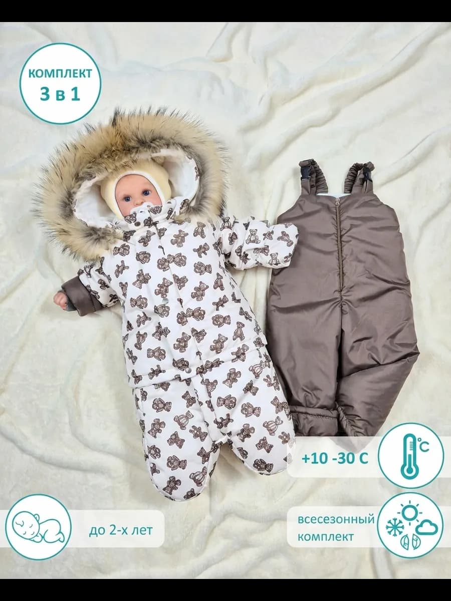 Комбинезон для новорожденных зимний трансформер