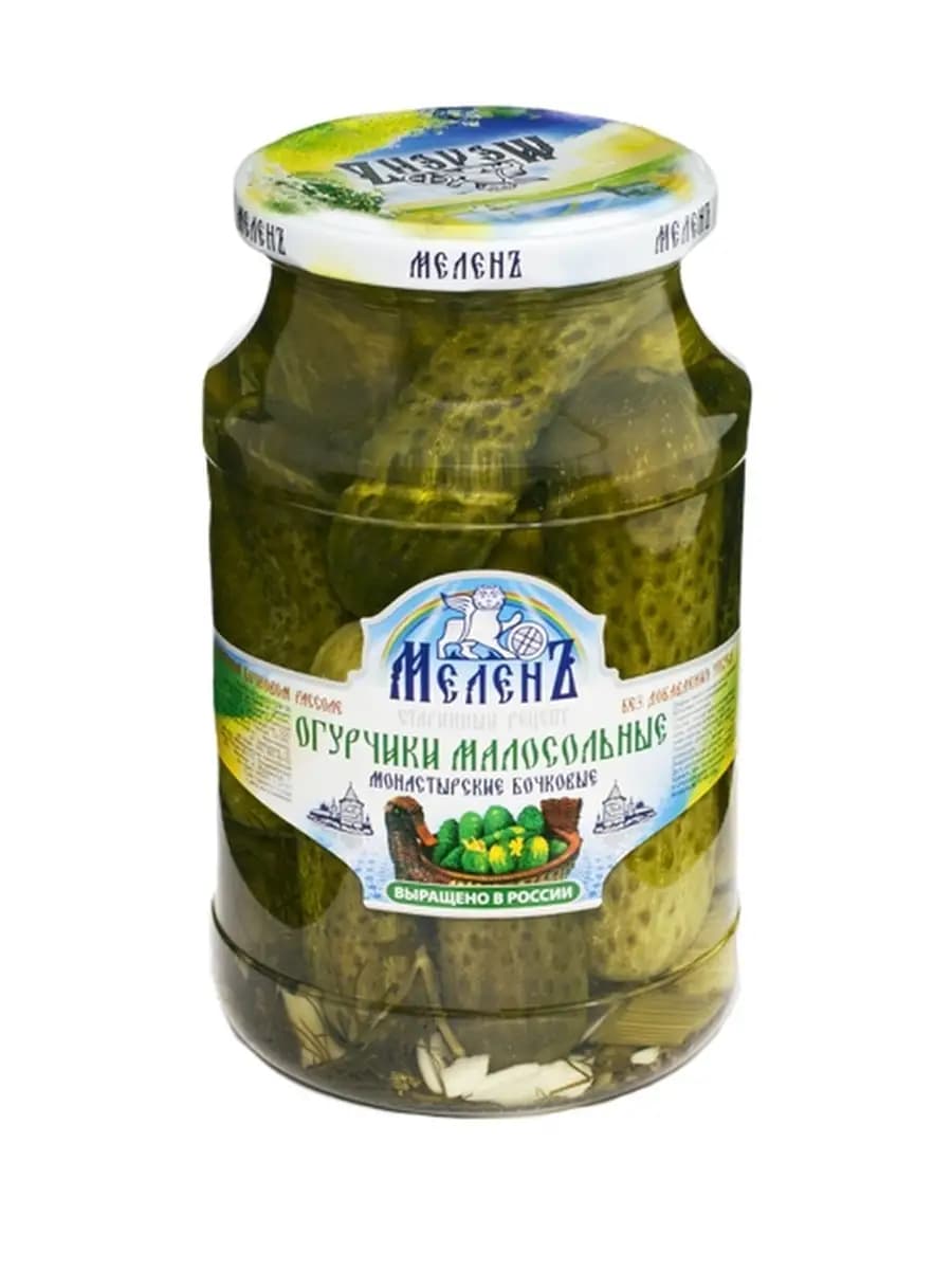 Огурцы малосольные консервированные Монастырские 900 г