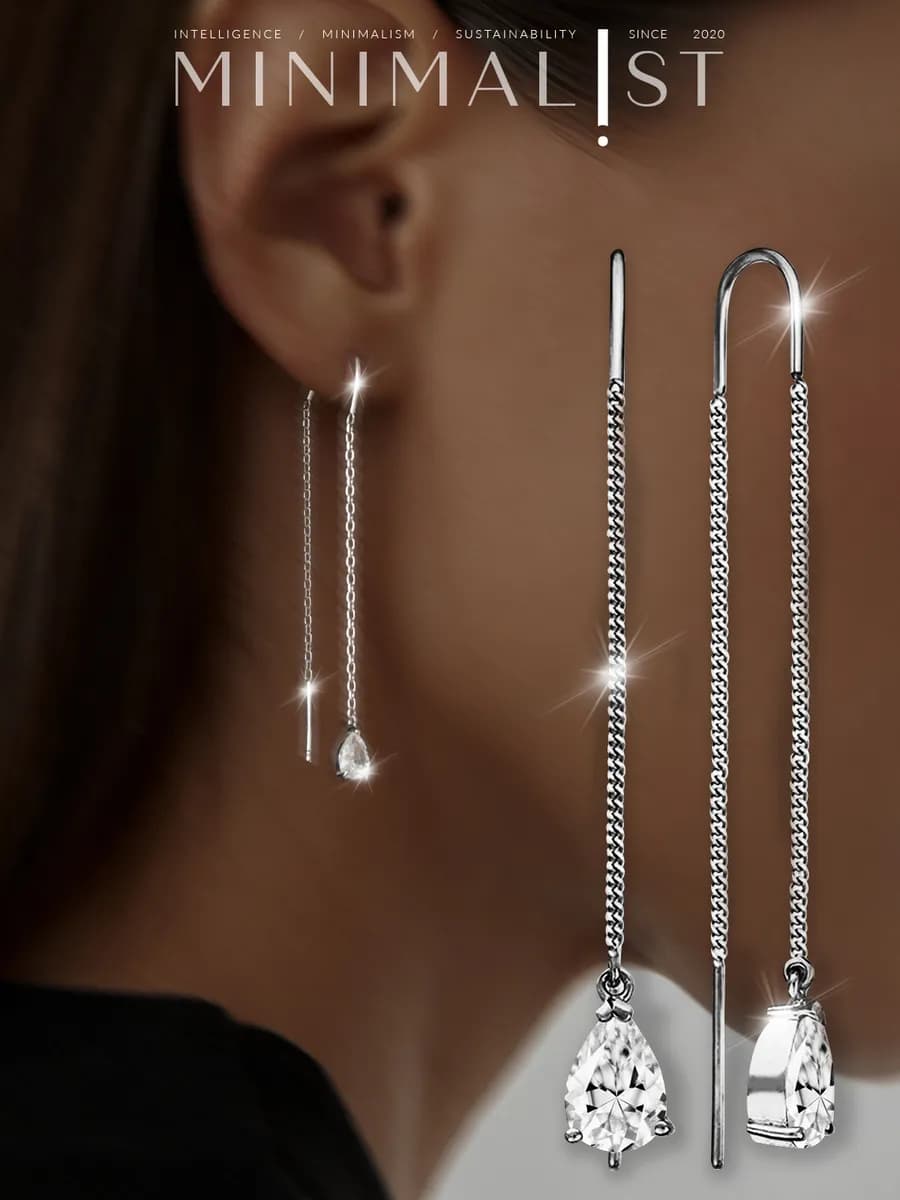 Cерьги серебро длинные висячие 925 с камнем