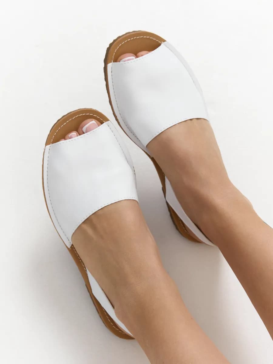 Сандалии белые летние абаркасы