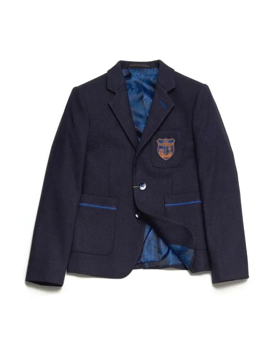 Школьный пиджак для подростка приталенный стильный форма