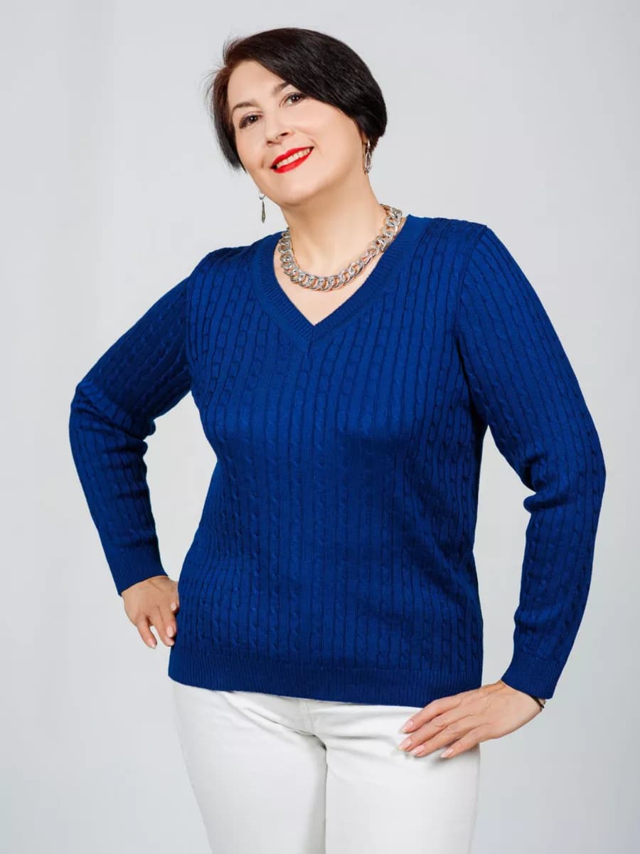 Классический пуловер вязаный