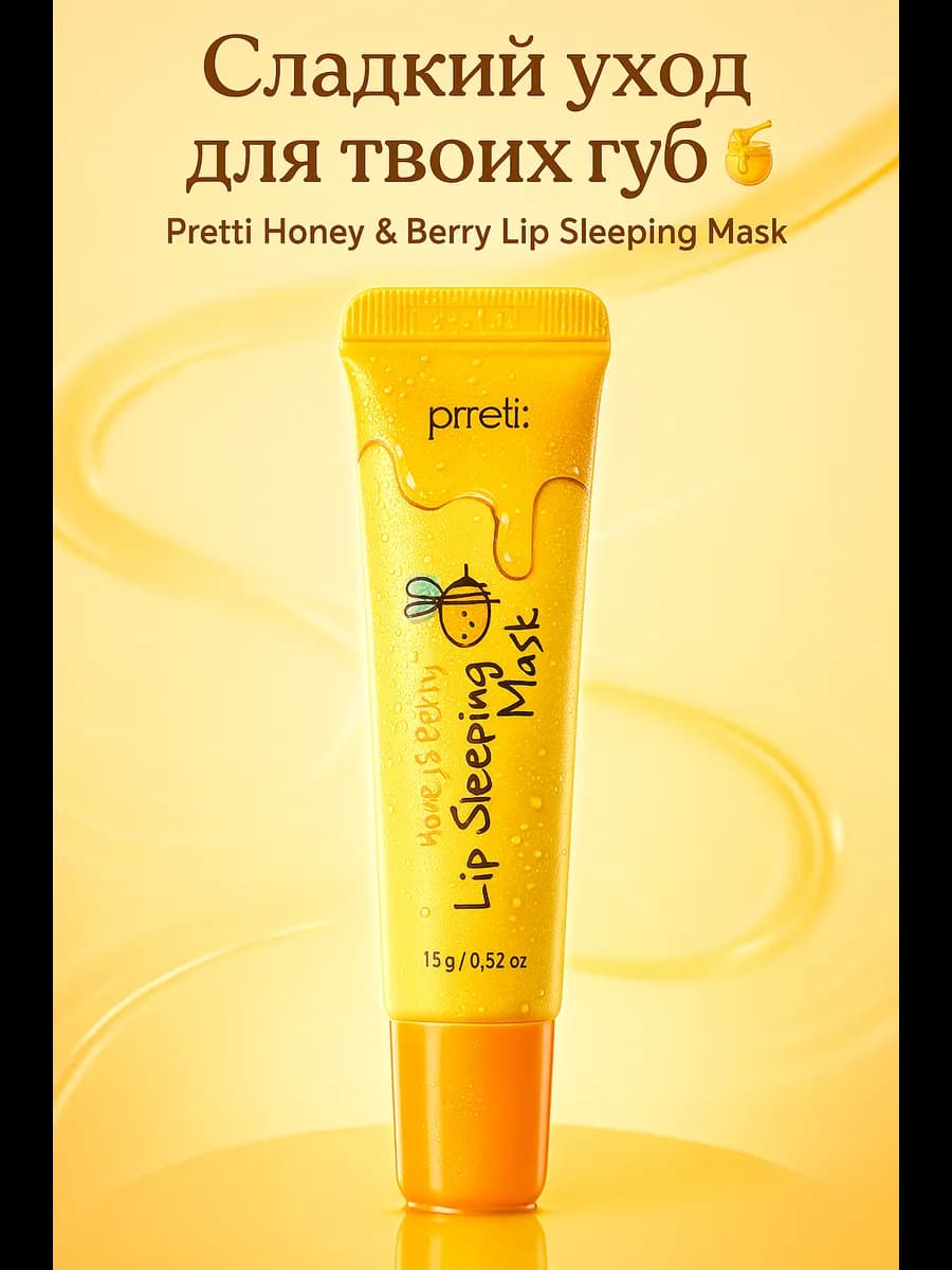 Маска для губ увлажняющая и заживляющая