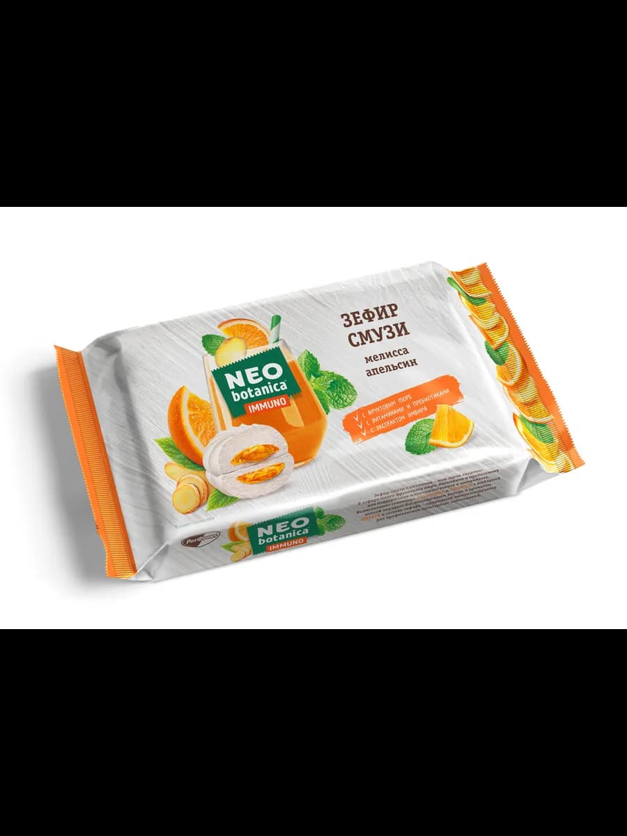Зефир с желейной начинкой мелисса-апельсин,имбирь, 280 гр