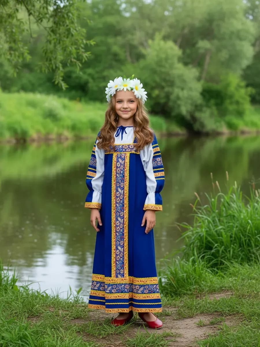 Русский народный костюм рубаха и сарафан