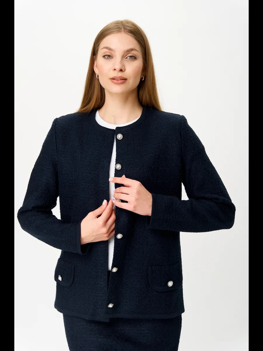 Жакет твидовый удлинённый Пиджак