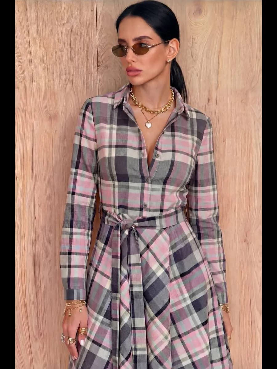 Платье рубашка повседневное