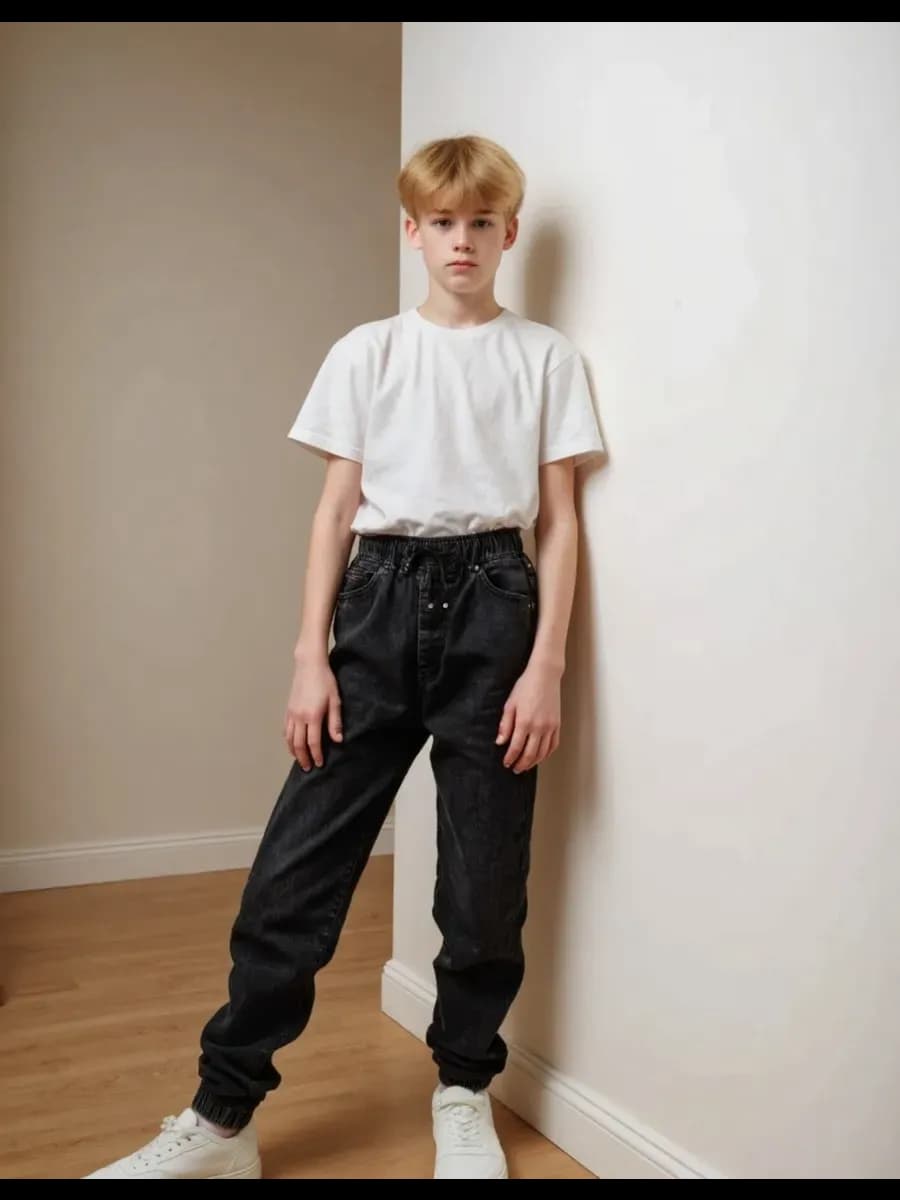 Джинсы джоггеры подростковые на резинке