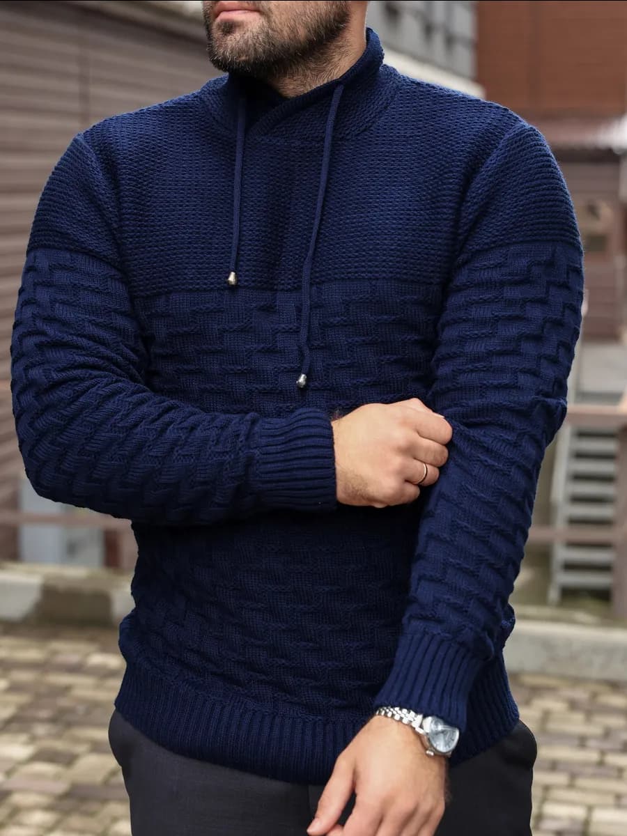 Свитер вязаный теплый пряжа Турция