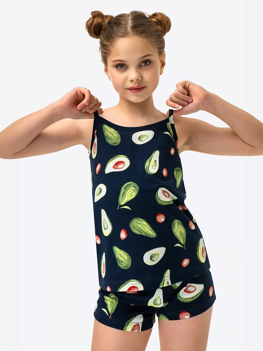 Пижама с шортами детская летняя хлопковая