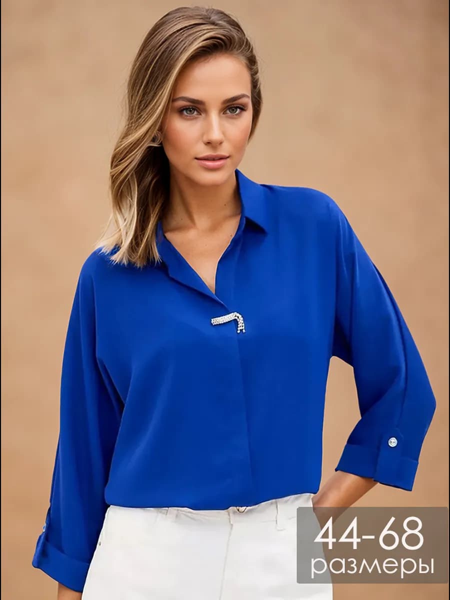 Блузка нарядная офисная больших размеров
