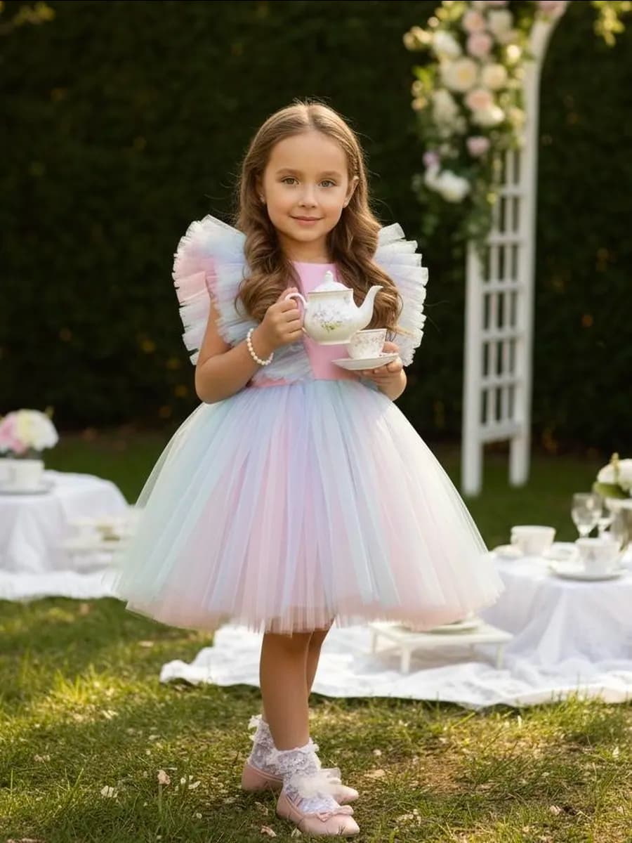 Платье нарядное праздничное пышное на выпускной в садик