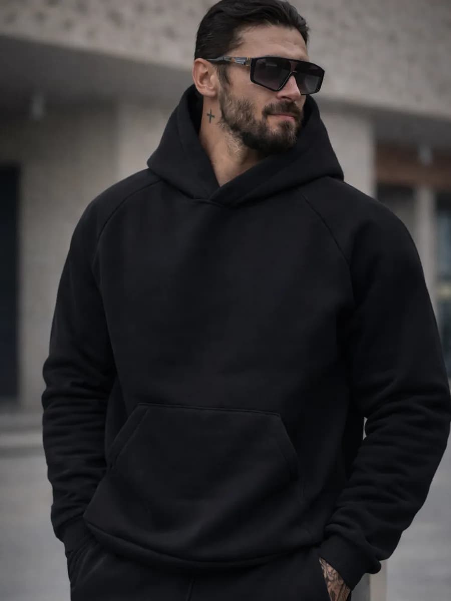 Спортивный костюм теплый c начесом оверсайз