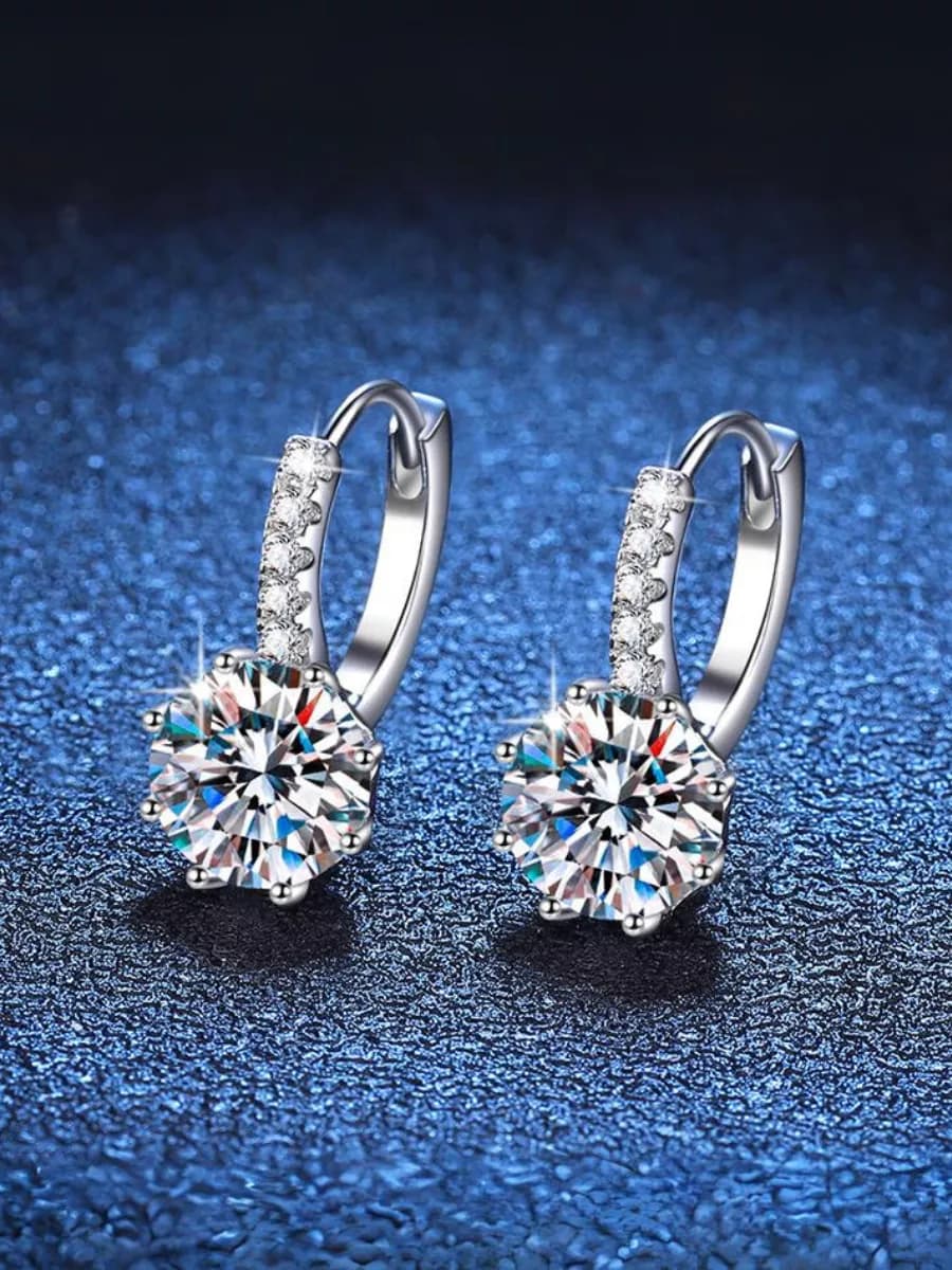 Серьги с цирконом