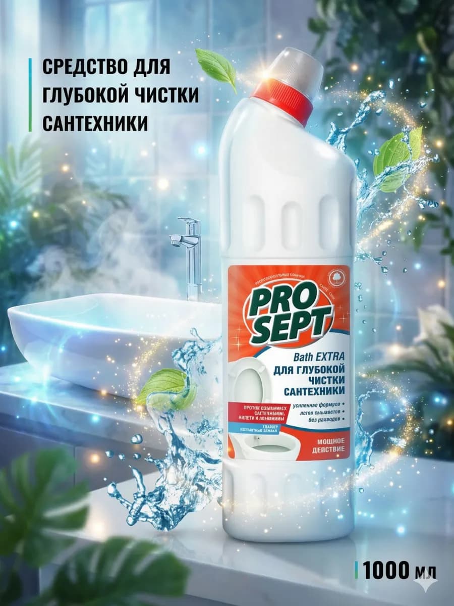 Чистящее средство для сантехники Bath Extra концентрат 1 л - фото 1