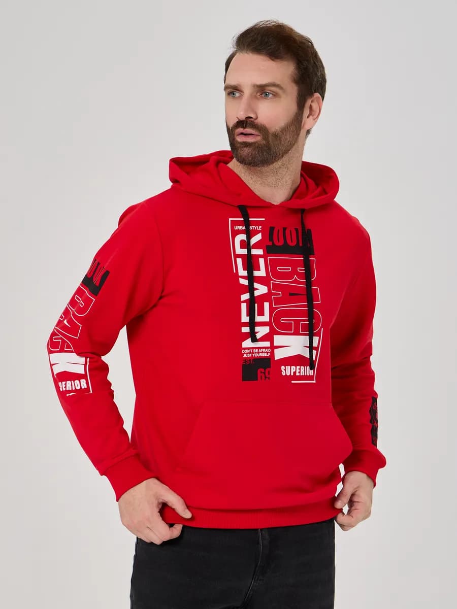 Худи с капюшоном оверсайз без начеса