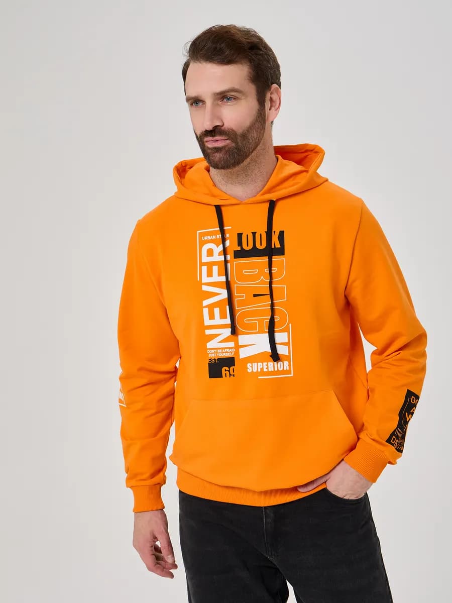 Худи с капюшоном оверсайз без начеса