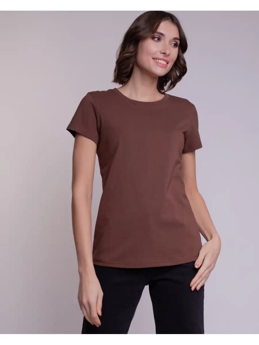 Футболка шоколад однотонная