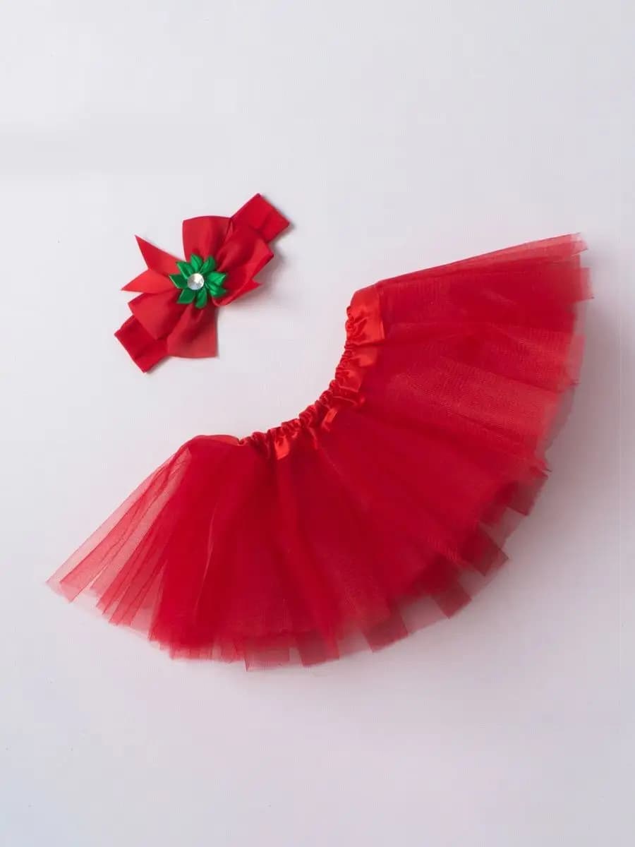 Юбка фатиновая для новорожденных с повязкой для головы