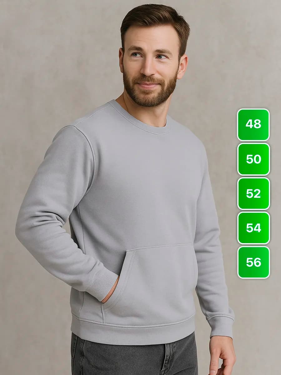 Толстовка свитшот с тонким начесом