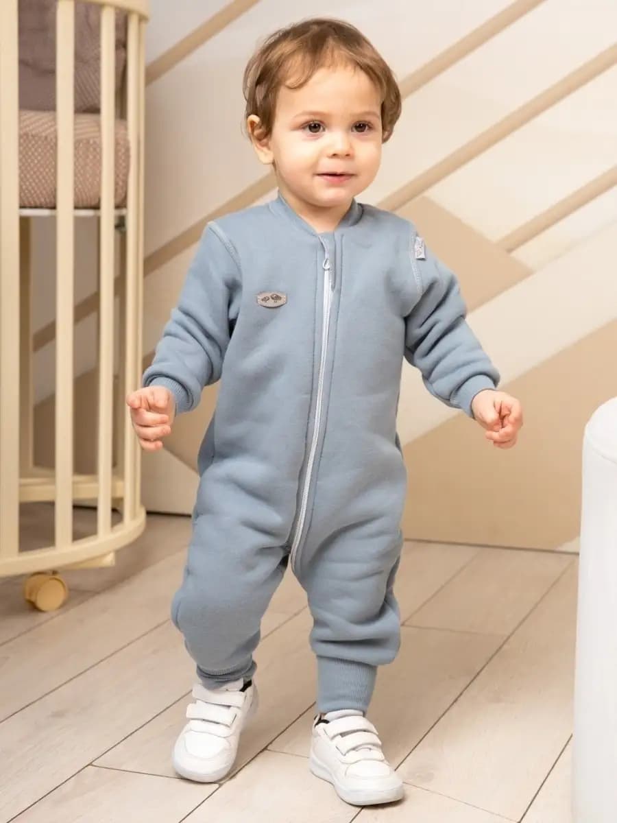 Комбинезон для новорожденных слип теплый с начесом