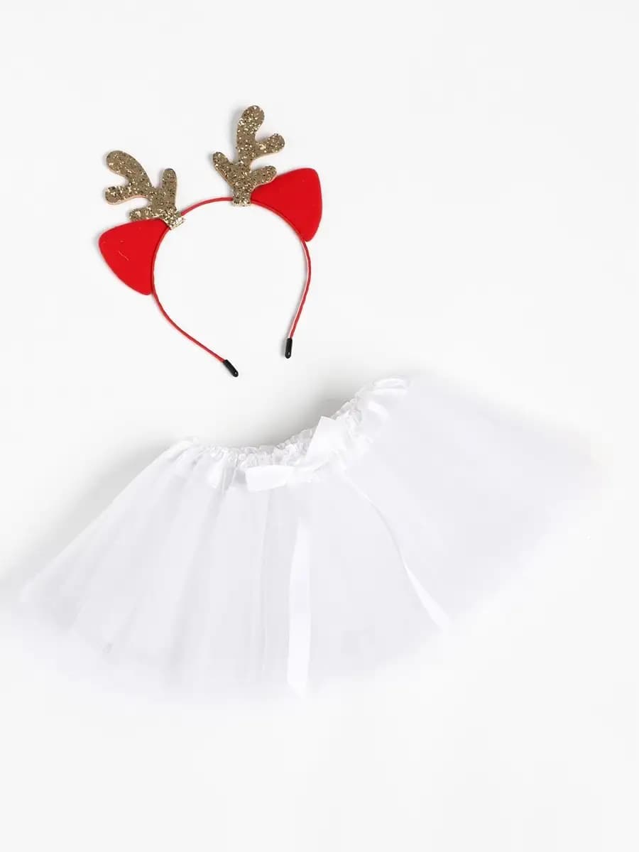 Юбка фатиновая для новорожденных с ободком