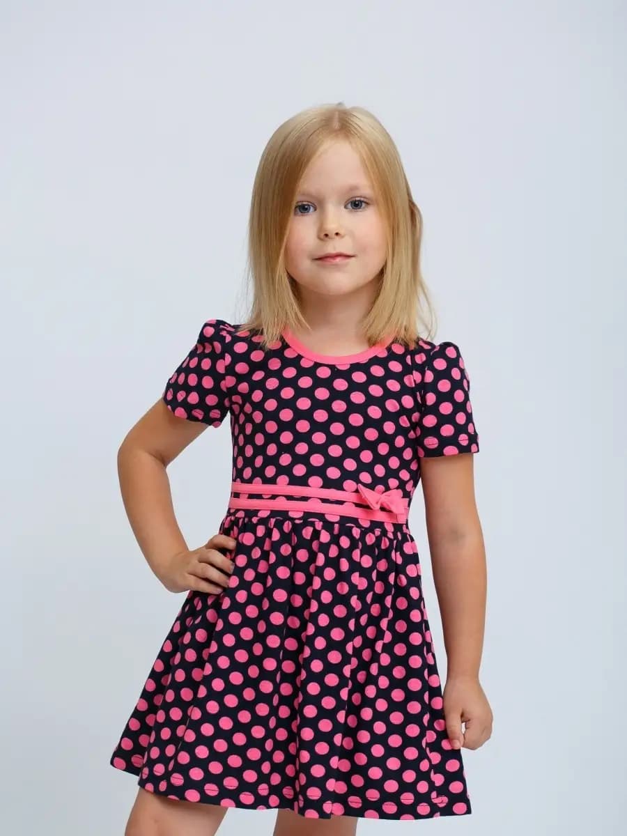 Платье трикотажное в садик