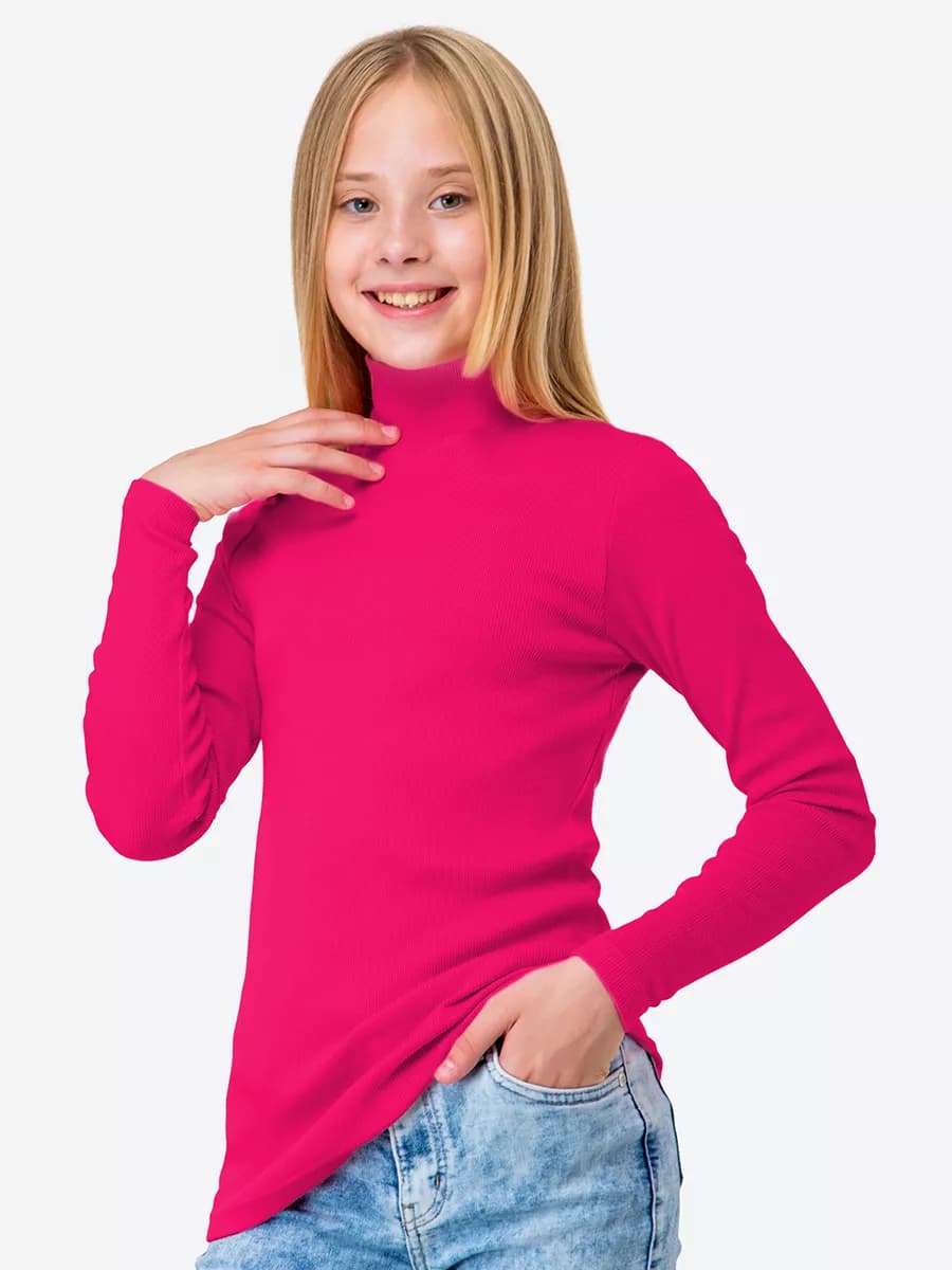 Водолазка детская в рубчик базовая школьная