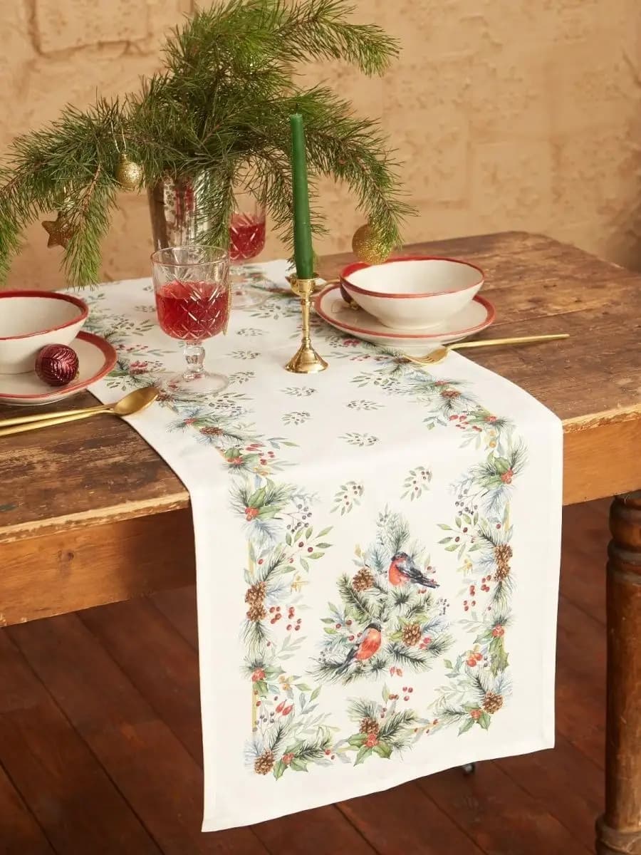 Дорожка на стол новогодняя, декор для кухни