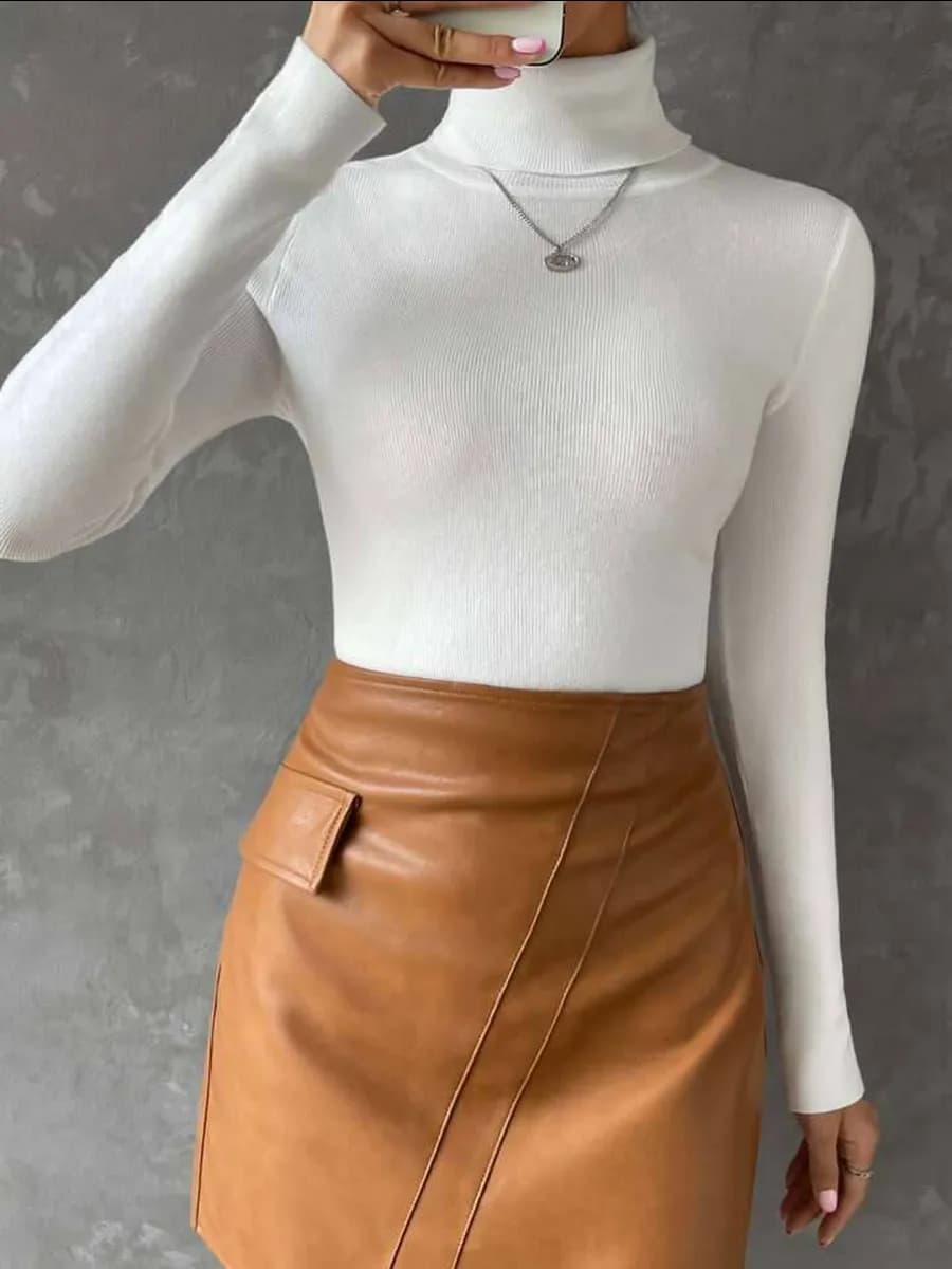 Водолазка кашемировая с длинным рукавом - фото 1