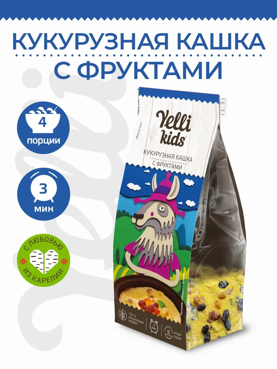 Кукурузная кашка с фруктами 120г