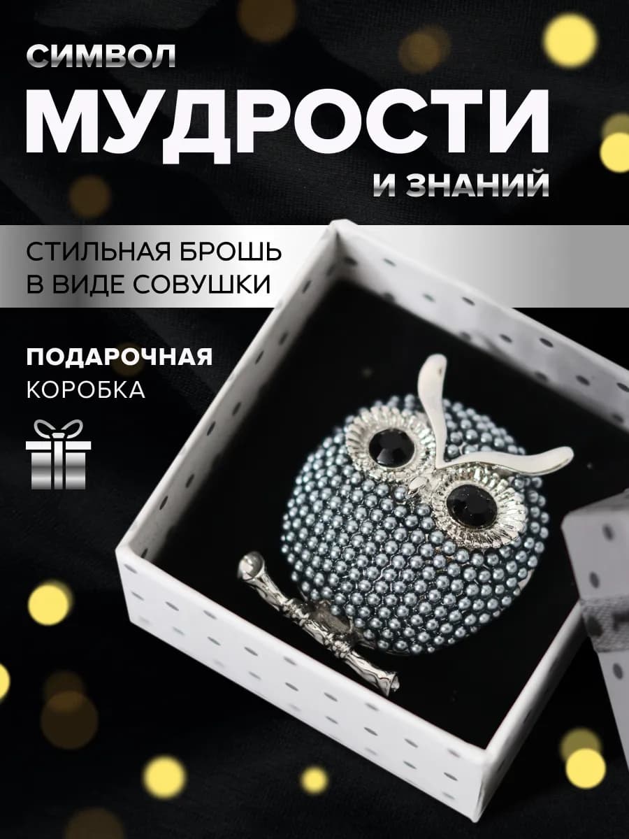 Брошь сова подарок учителю