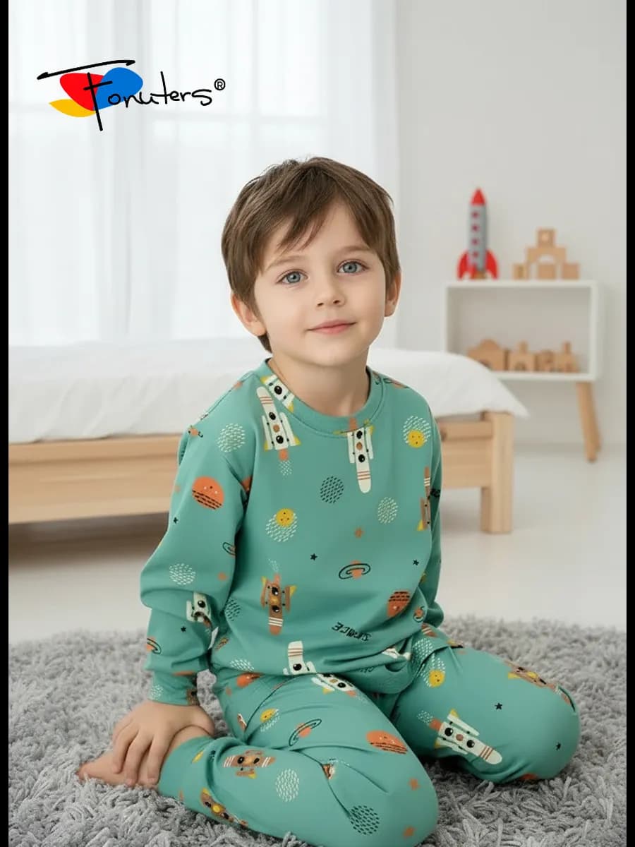 Пижама для мальчика и девочки со штанами - фото 1