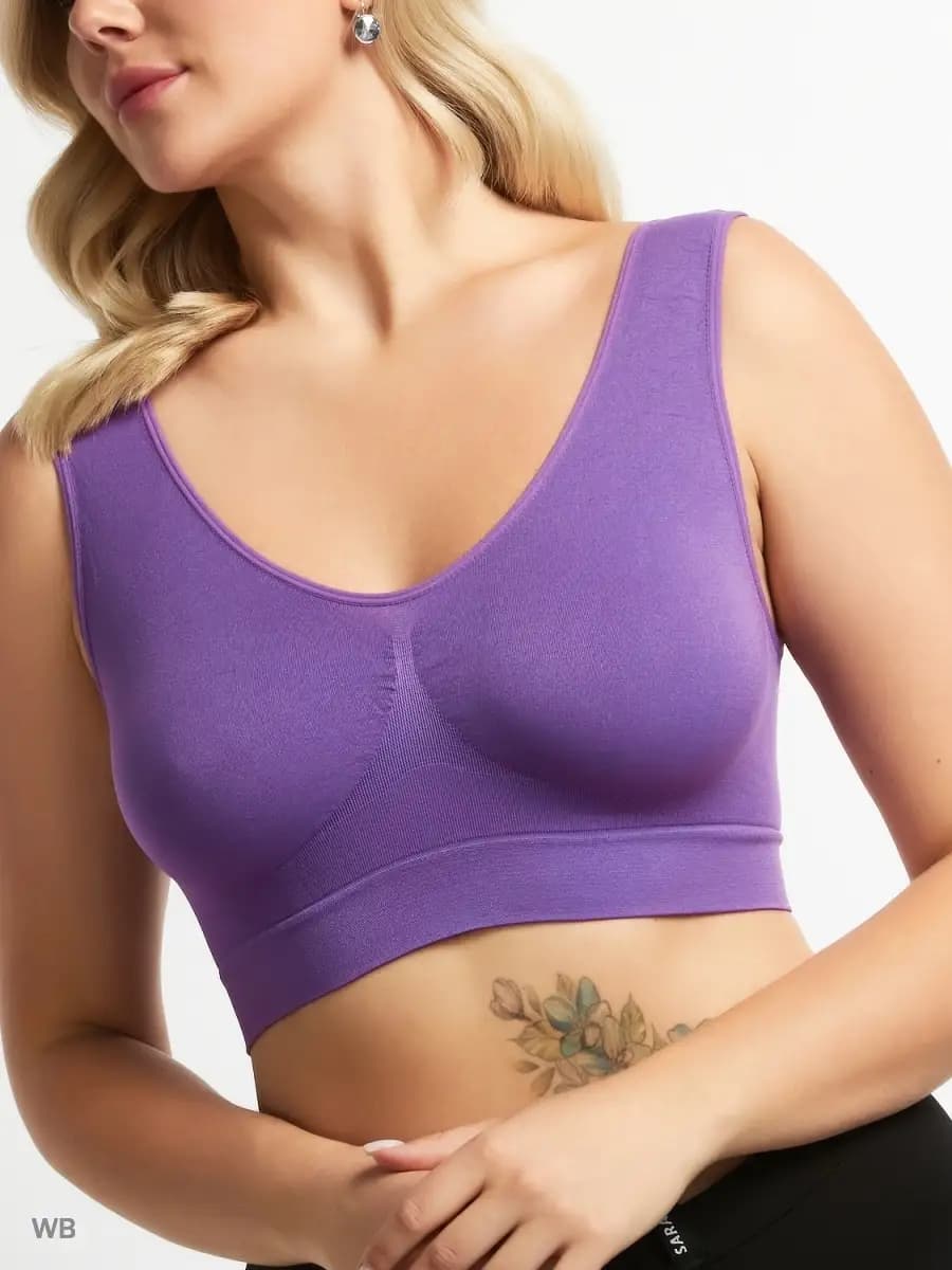 Бюстгальтер бесшовный топ спортивный без косточек
