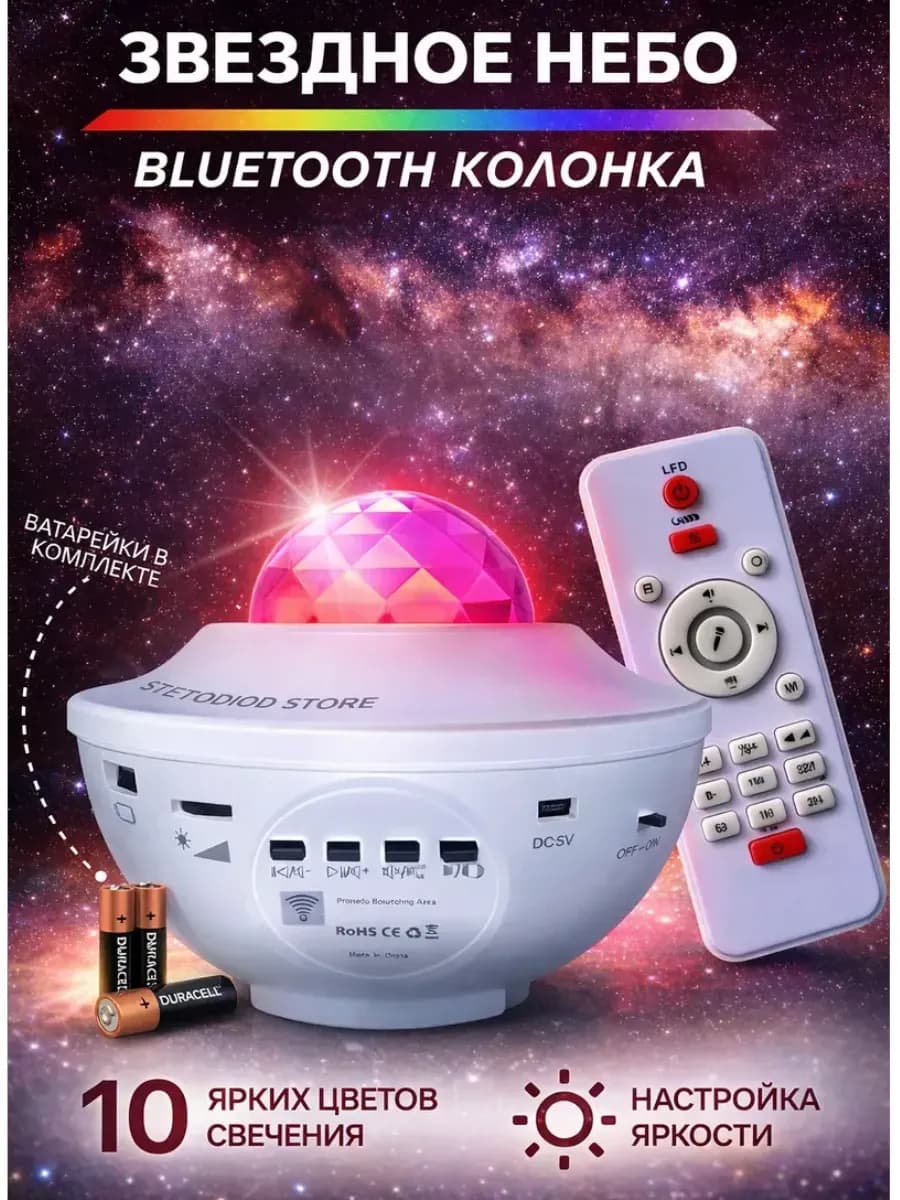 Ночник звездное небо новогодний на новый год