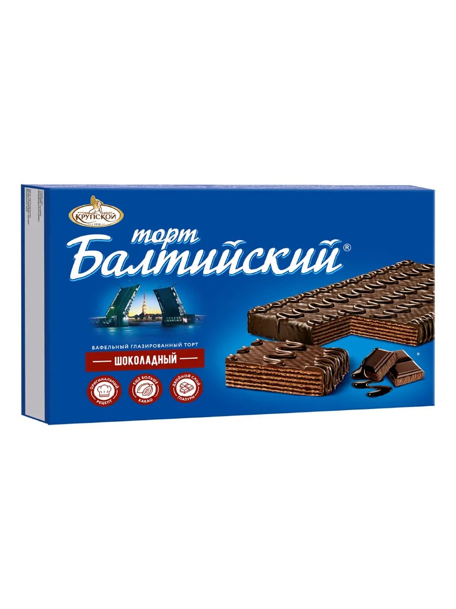 Вафельный торт "Балтийский" с шоколадной начинкой, 320 г