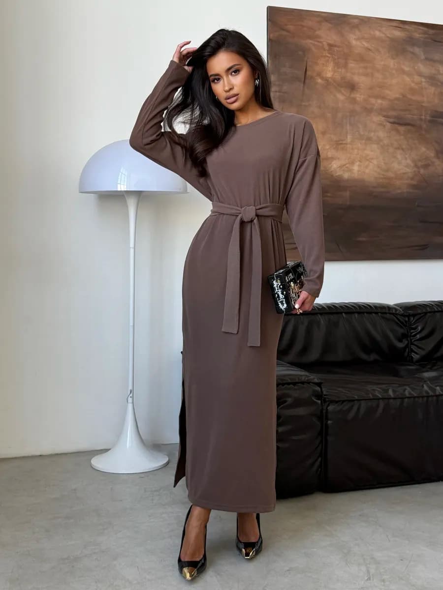 Платье теплое осеннее лапша