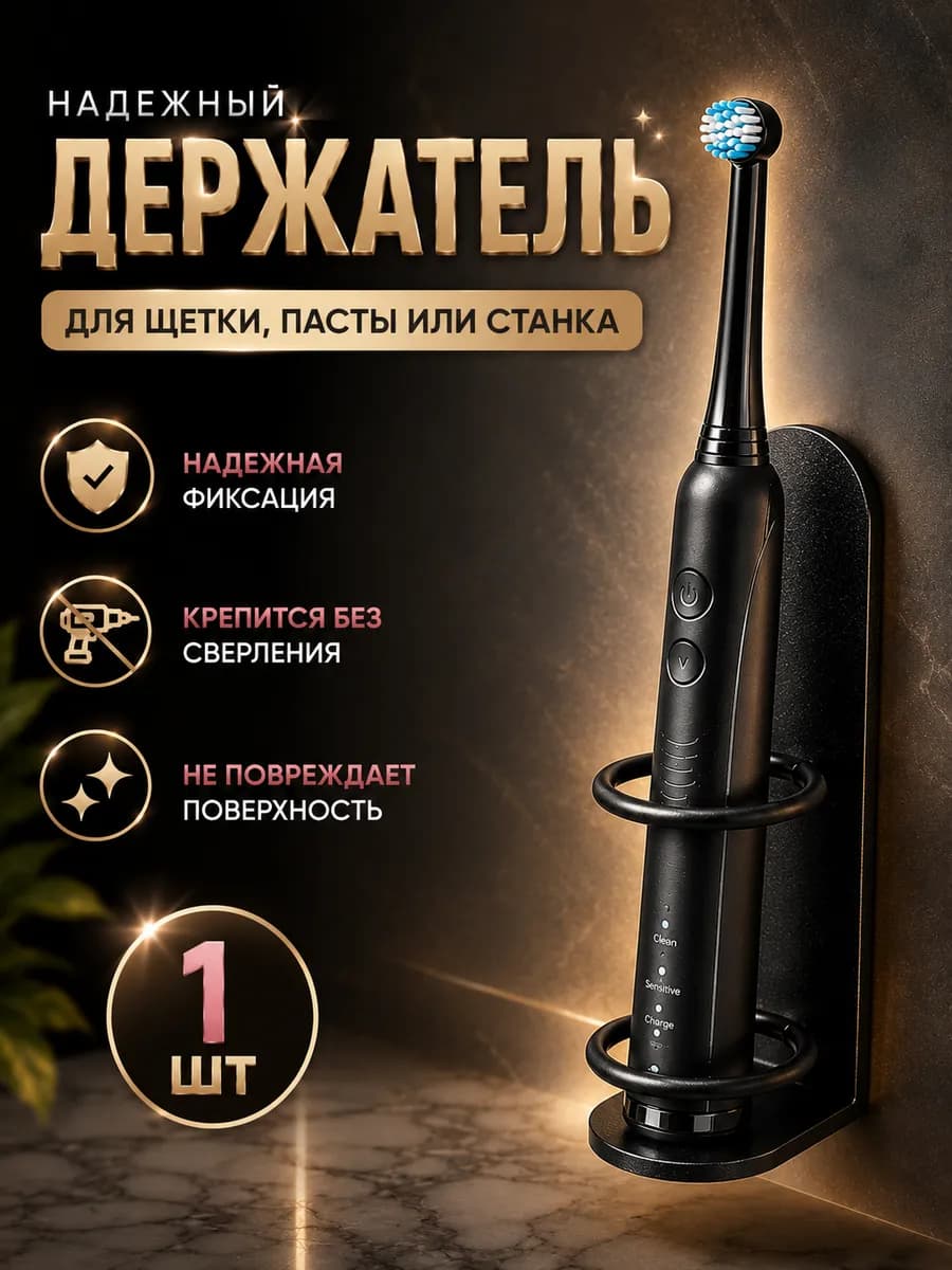 Подставка для зубных щеток держатель для ванной настенный