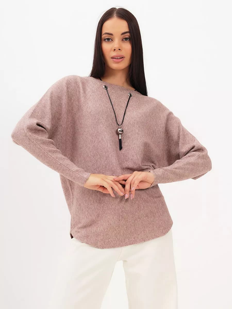 Кофта летучая мышь с кулоном